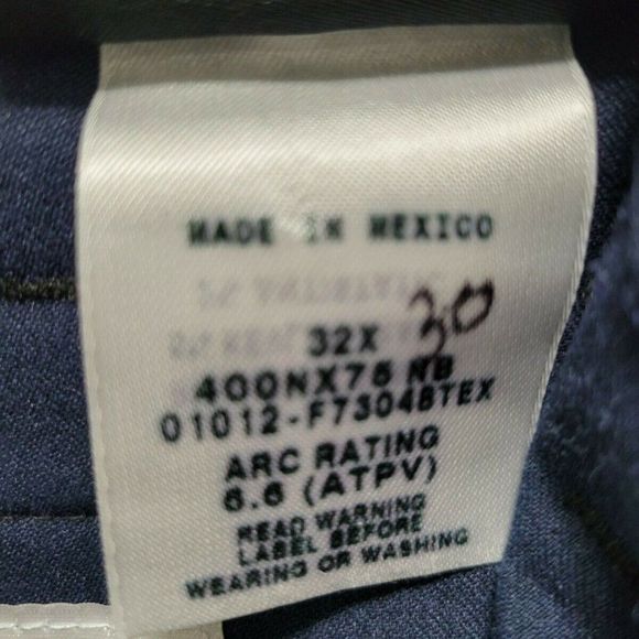 Workrite HRC 1 Nomex IIIA FR Work Pants Straight Fit Flat Front Navy Size 32/30 - Picture 5 of 5